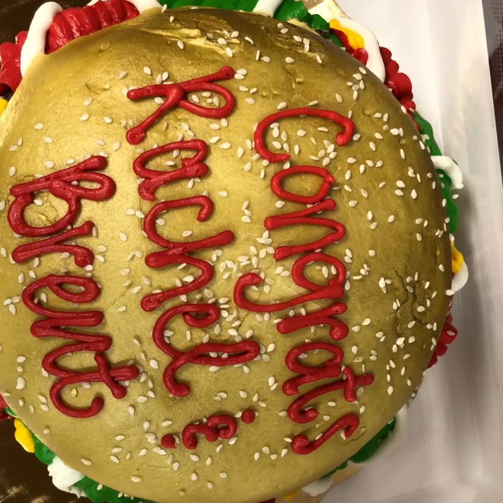 Publix - Customized burger cake for a barbecue themed baby shower - Drugstores Near Me - Orlando, Florida