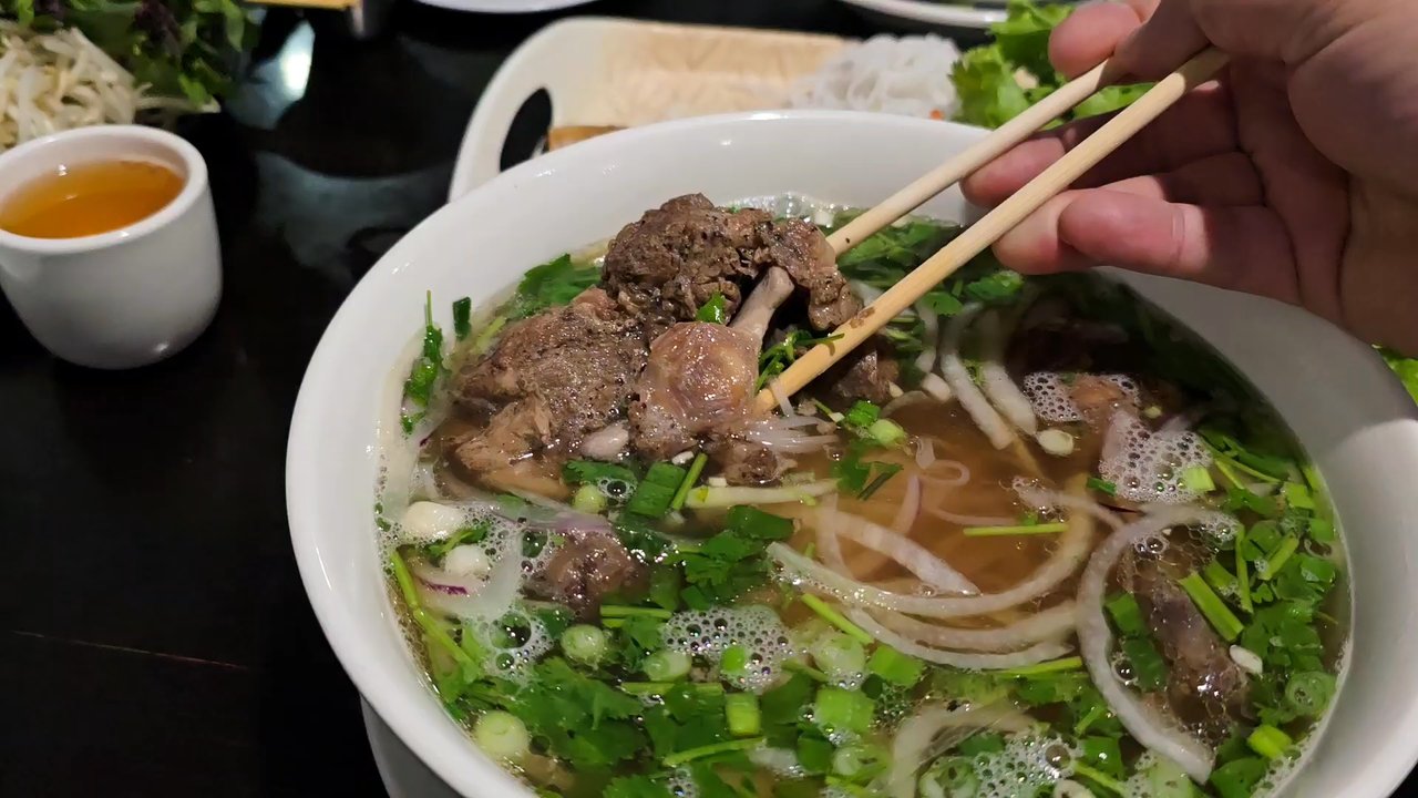 Pho Bosa Kitchen - Look how tender these tails are, with lots of smoke flavor in a rich oily broth.  Best pho soup in Vegas! - Vietnamese Near Me - Las Vegas, Nevada