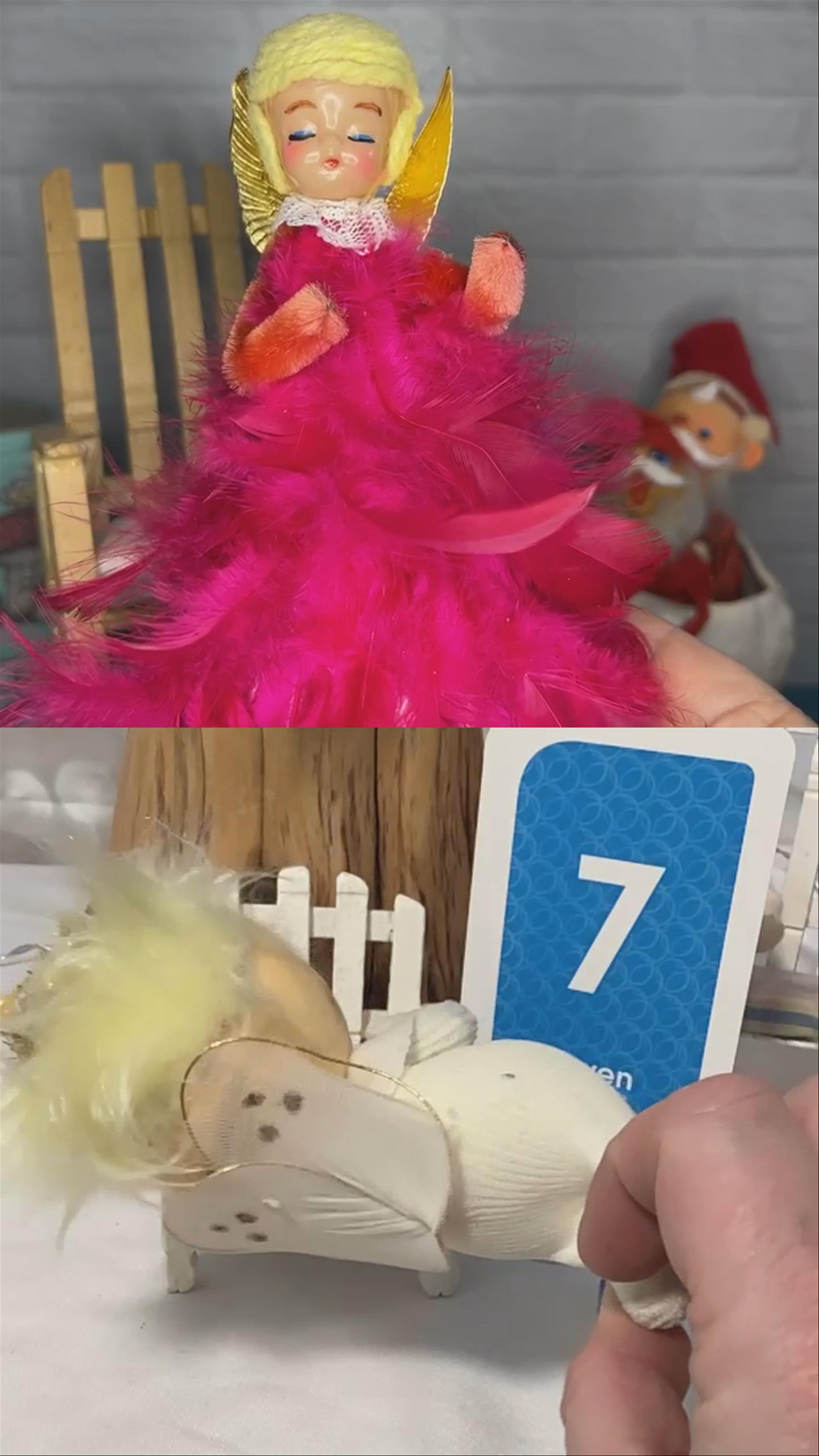 Sister vs. sister vintage Xmas battle!!