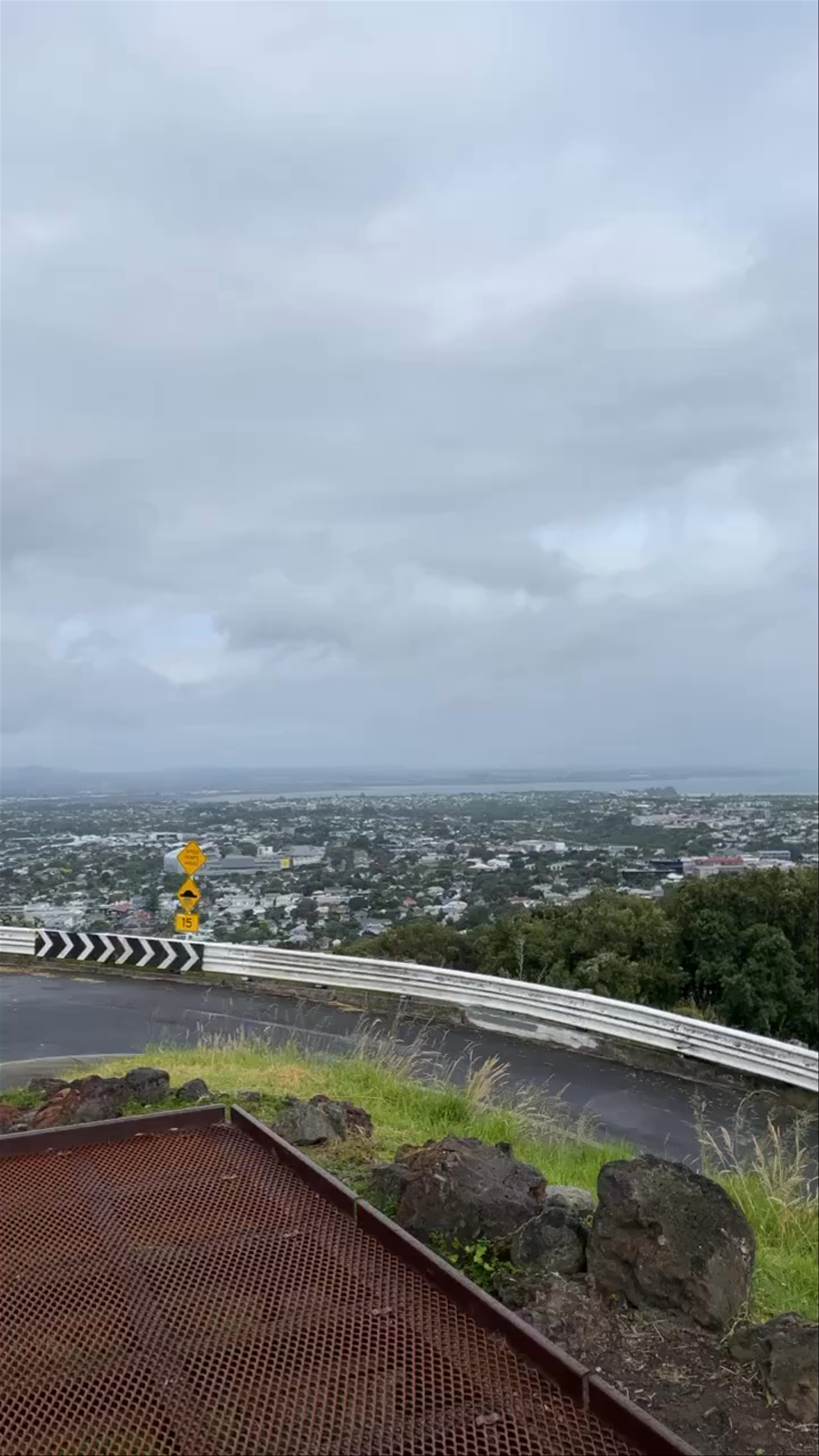 Mount Eden Summit: Moody Panorama Over Auckland City