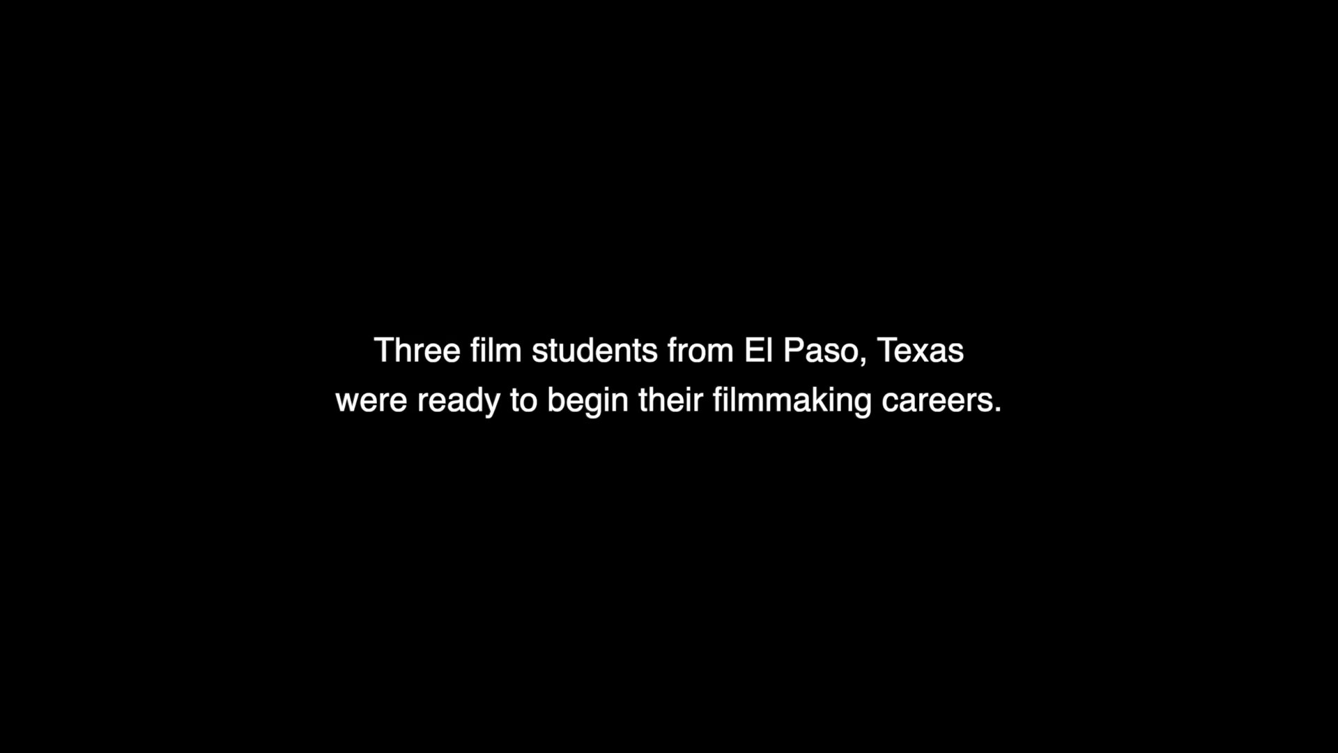 Aspiring filmmakers in El Paso, Texas, embark on their professional journeys under the guidance of a professor. The narrative contrasts a retrospective look at their beginnings with their current educational development.