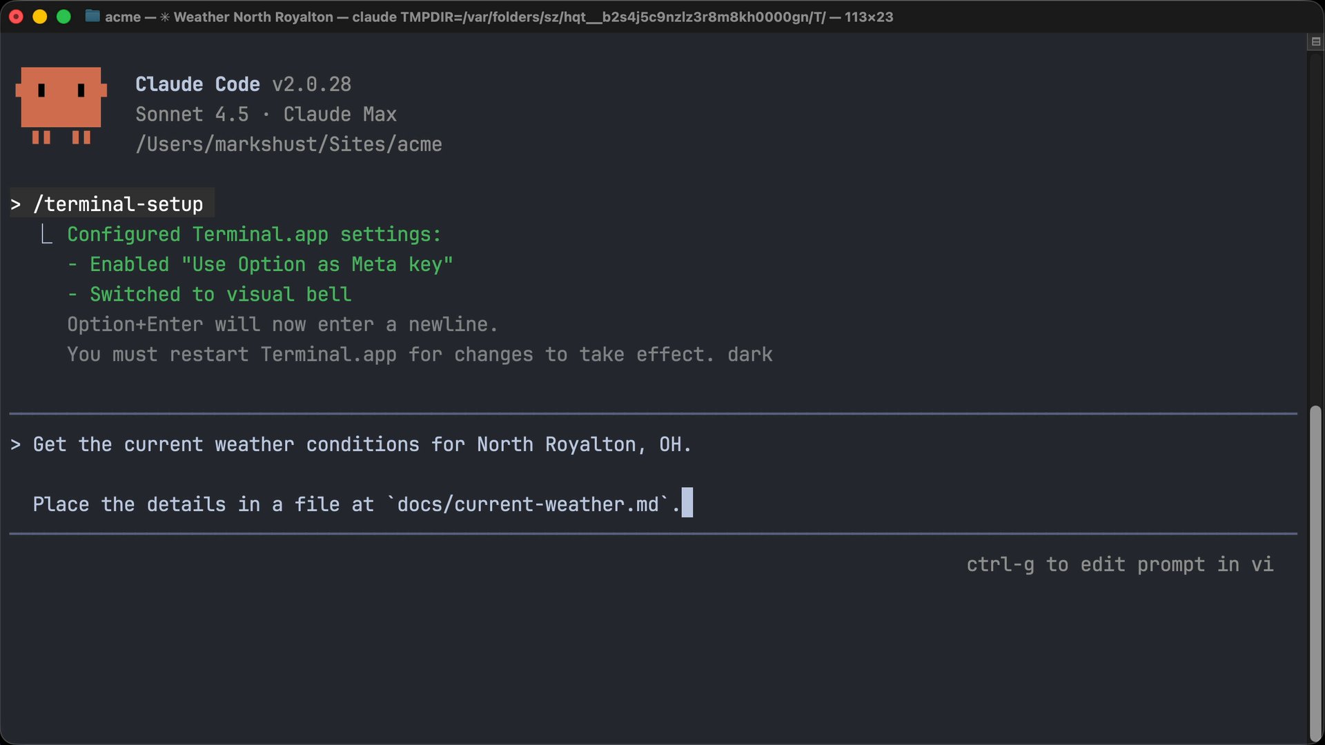 Send a message to Claude Code