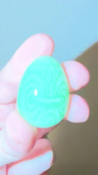 Preview pic of JonK Green Stardust over White Satin Egg