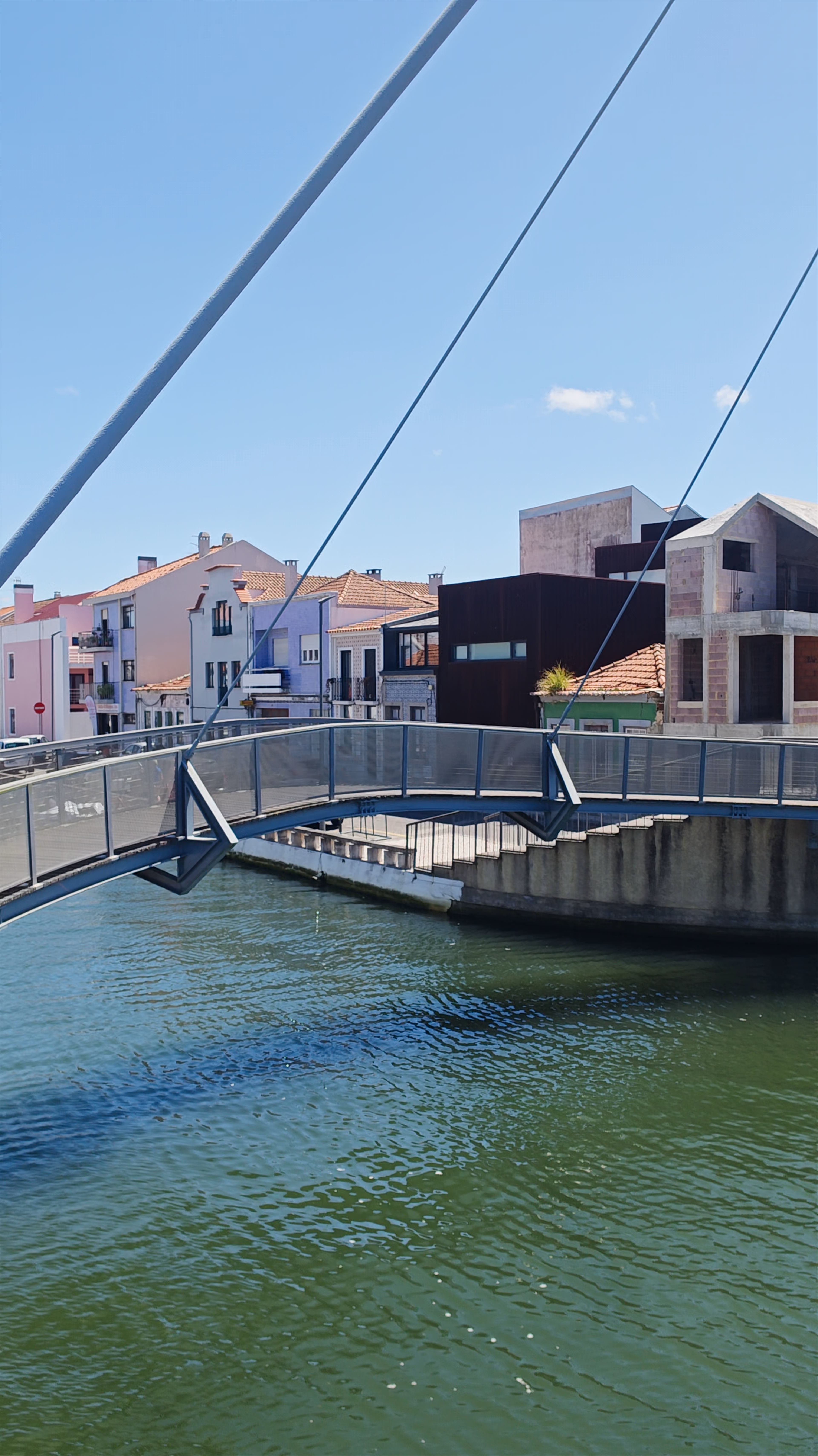 Circular Pedestrian Bridge at Cais dos Mercanteis, Aveiro, Portugal