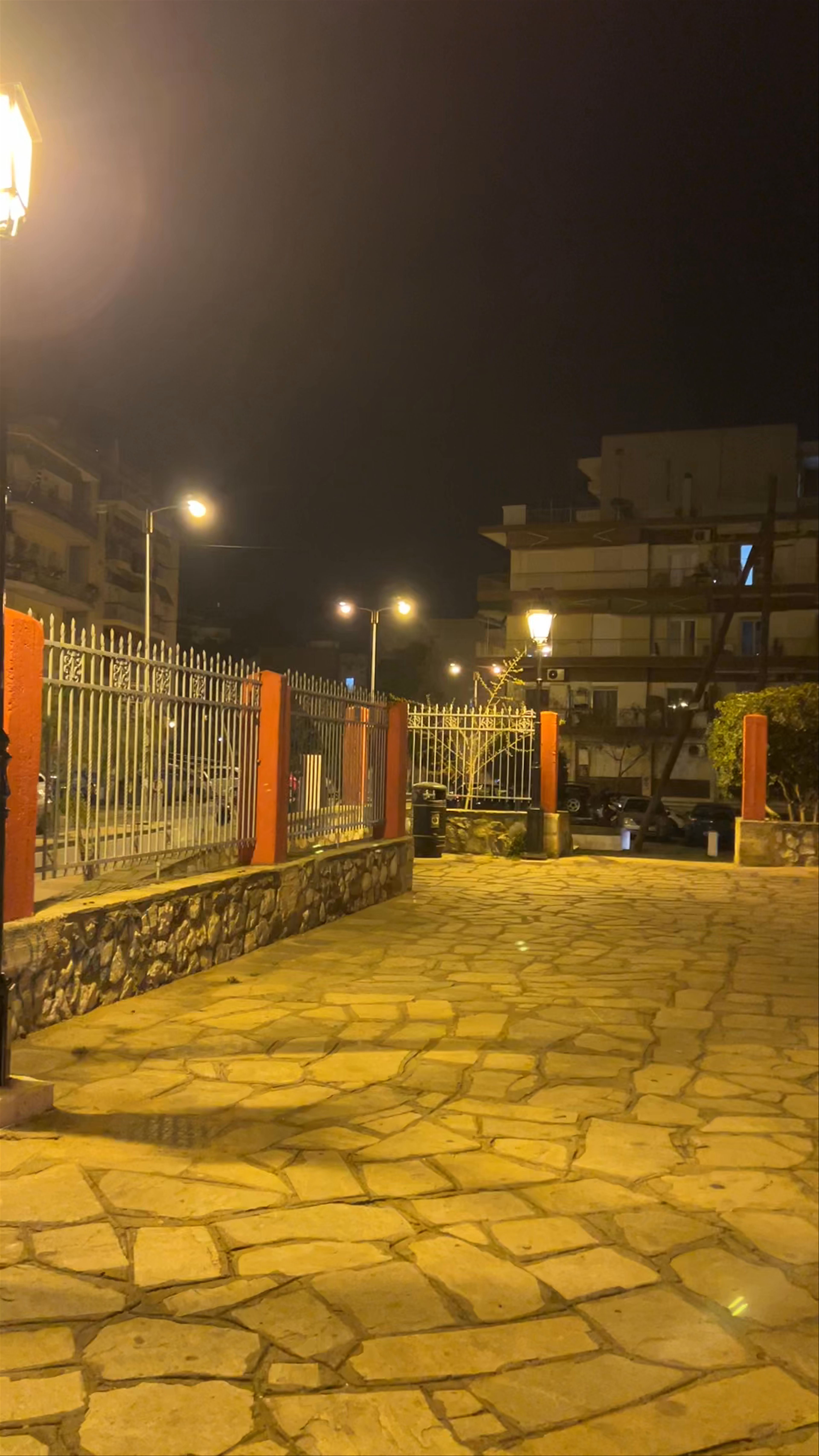Nighttime Serenity at Prophet Elias Church, Thessaloniki