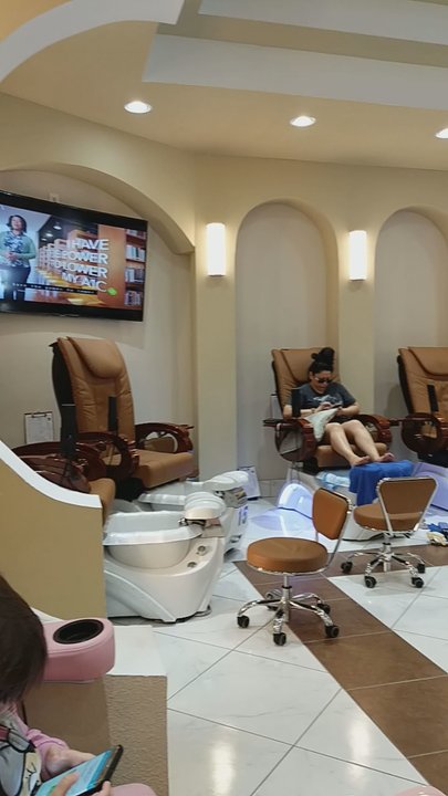 Americans Nails and Spa - From the back of the shop. - Nail Salons Near Me - Humble, Texas