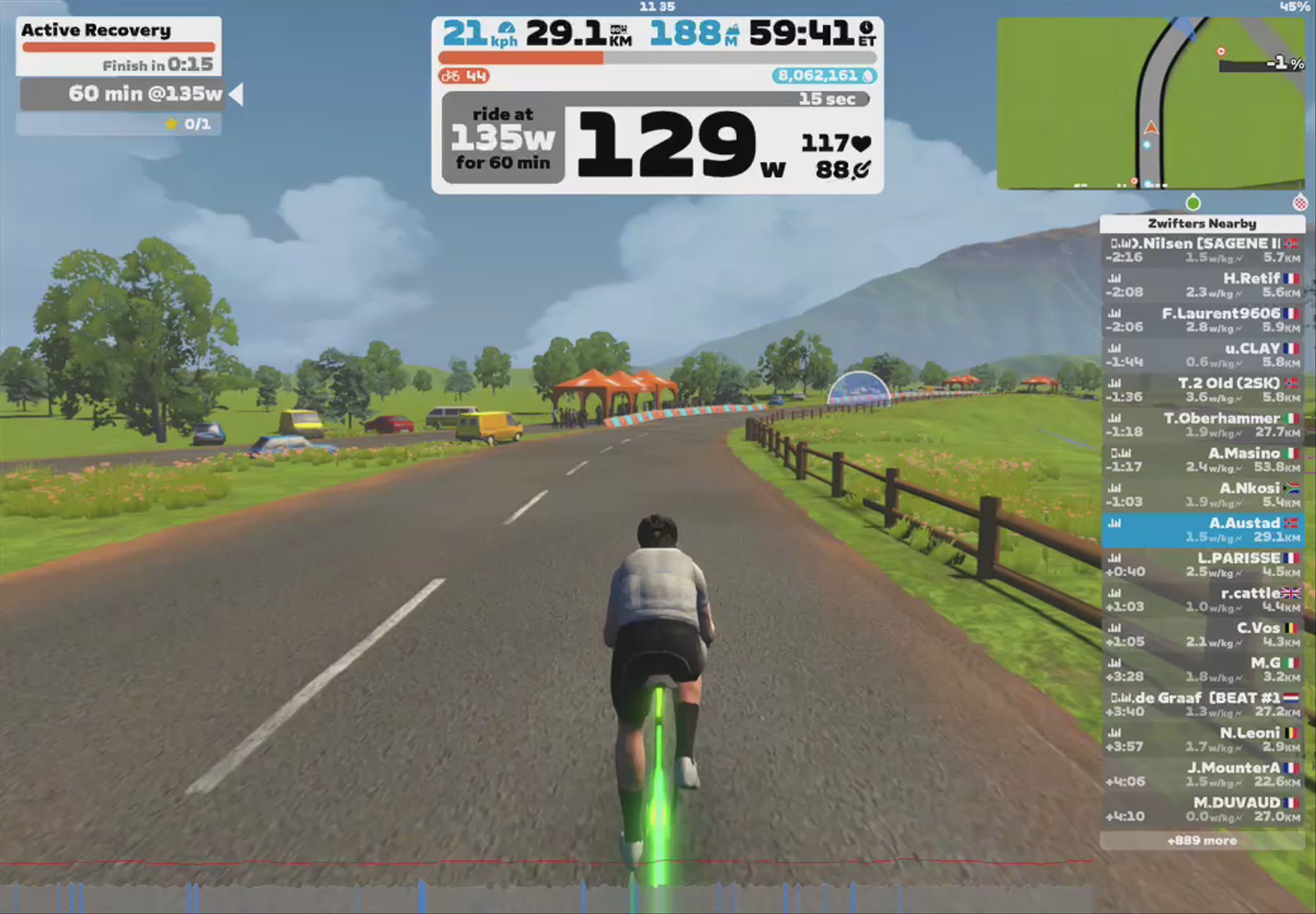 Zwift - Active Recovery in France