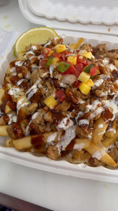 Fry Day - I got the Caribbean Jerk fries and man o man never have I had something so flavorful and tasty in my life it was great - Food Trucks Near Me - Los Angeles, California