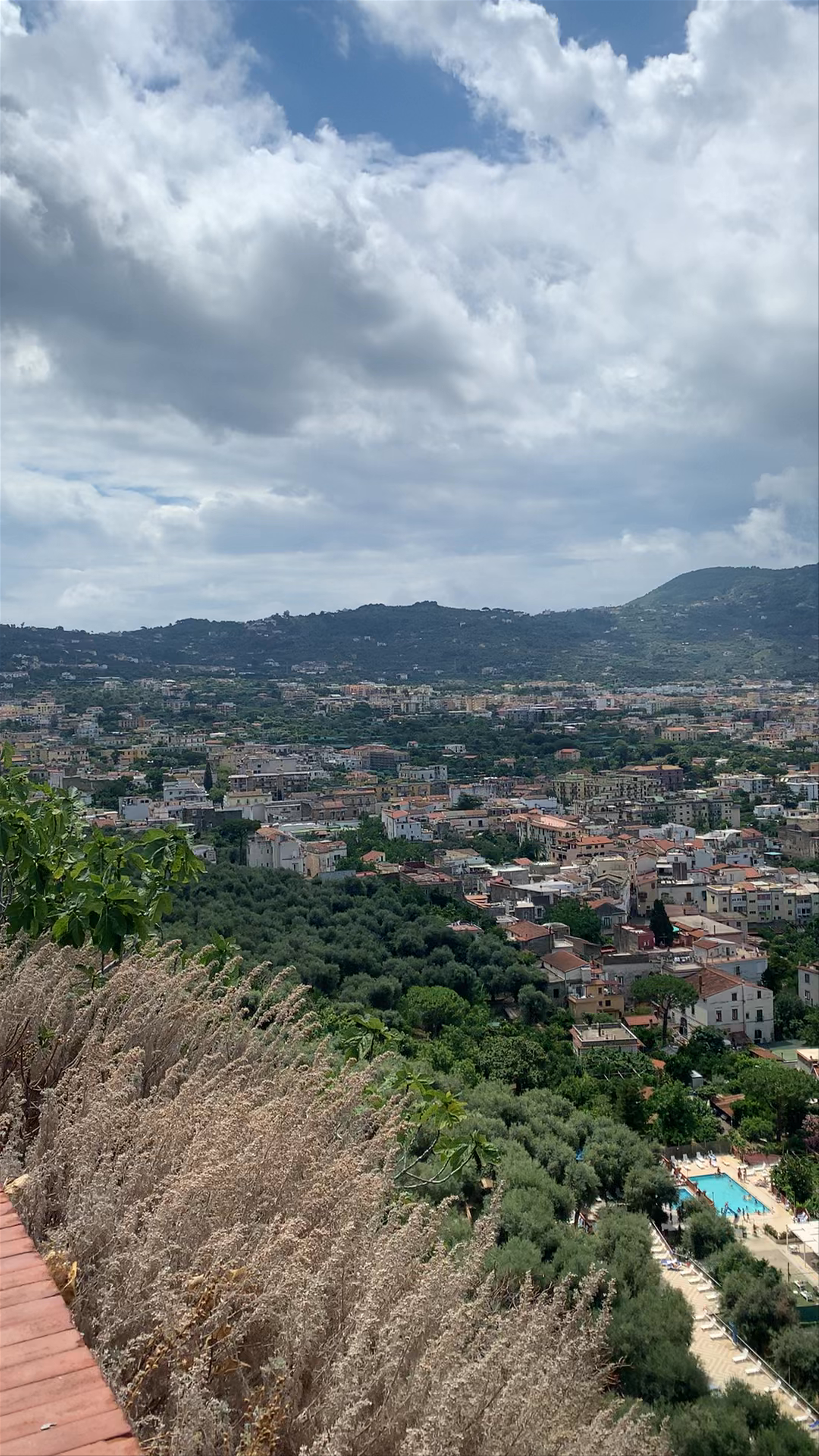 Beautiful view of the Amalfi coast from the road