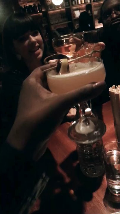 Dashi - Cheers!!! Old fashion, whiskey sour, and girlfriend cocktail !!! - Ramen Near Me - Durham, North Carolina