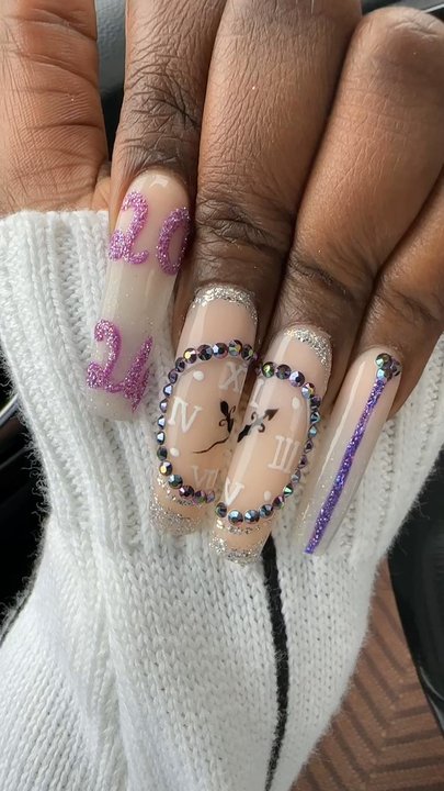 Sarah Nails - New Year Nails done by Sarah Nails and Spa. I love my nails - Nail Salons Near Me - Springdale, Ohio