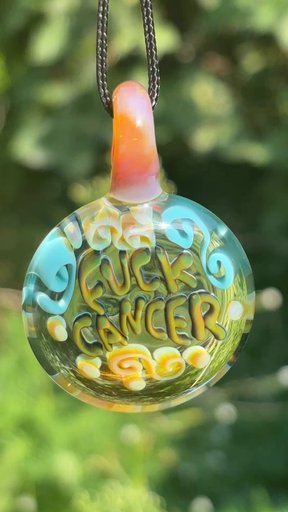 Preview pic of “Fuck Cancer” pendant necklace