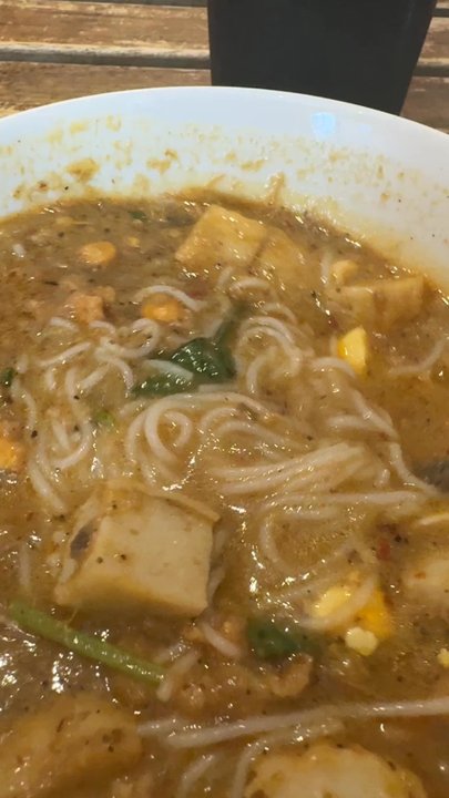 Little Myanmar - Mohinga in action! - Burmese Near Me - New York, New York