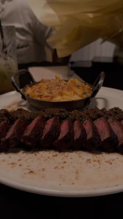 Black Walnut  - Cast Iron Strip with a Side of Mac & Cheese - New American Near Me - Oklahoma City, Oklahoma