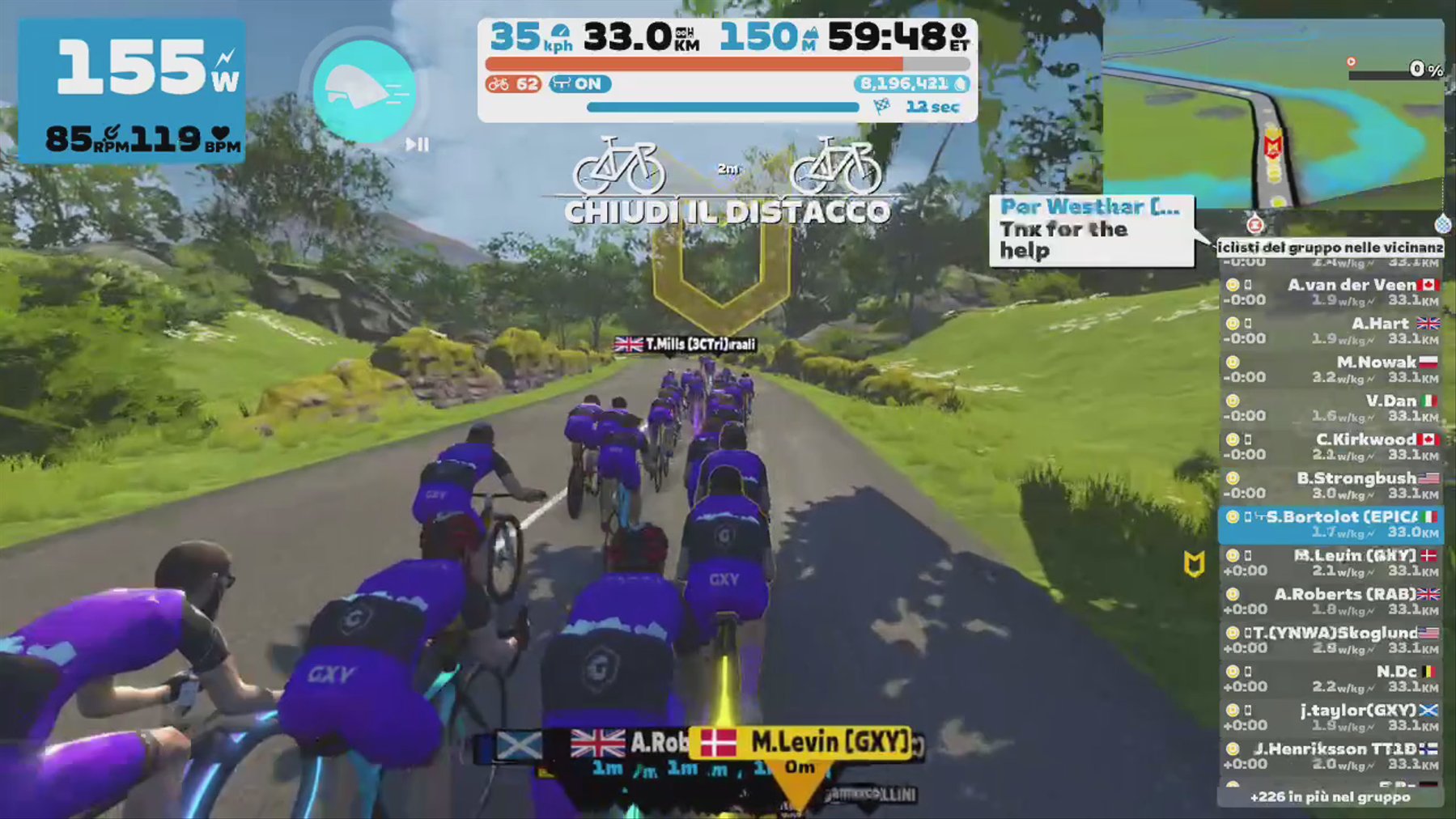 Zwift - Group Ride: GXY LOW LOOSEY GOOSEY [1.4-1.8 WKG] CAT D (D) on R.G.V. in France