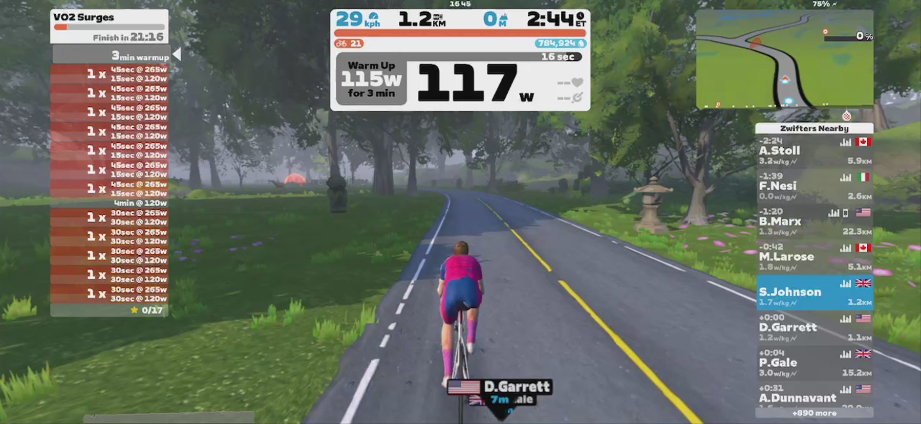 Zwift - Le Col - Training With Legends - Dame Sarah Storey - VO2 Surges in Makuri Islands