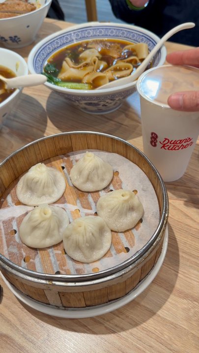 Duan’s Kitchen - Combo of xlb and drink (milk tea) $11 - Noodles Near Me - Cupertino, California