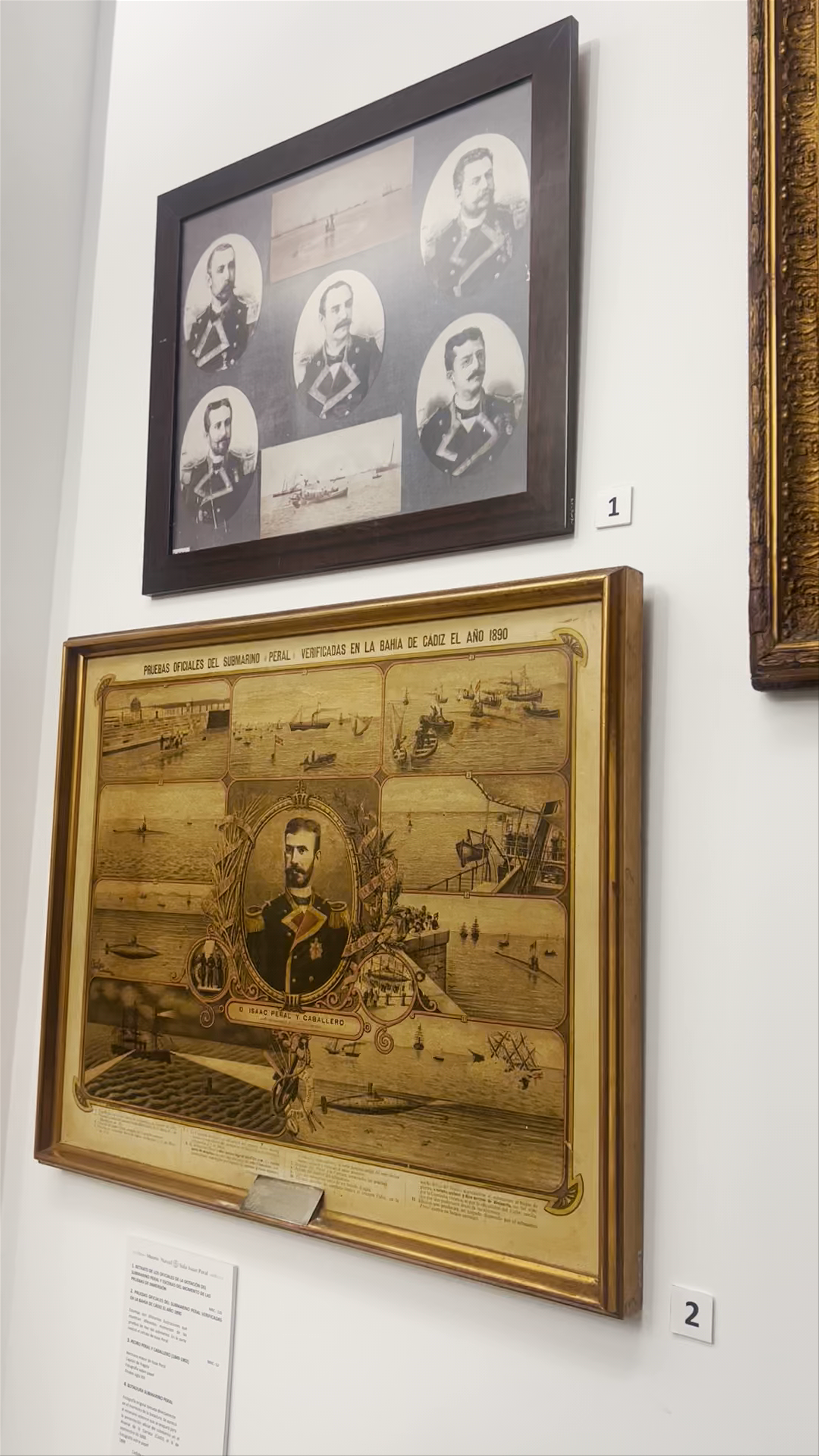 Museo Naval de Cartagena - sala del Submarino Isaac Peral - primer submarino del mundo.