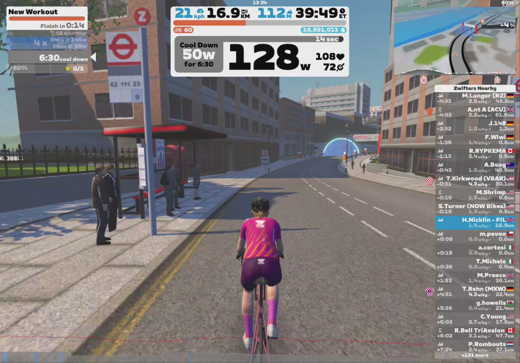 Zwift - New Workout in London