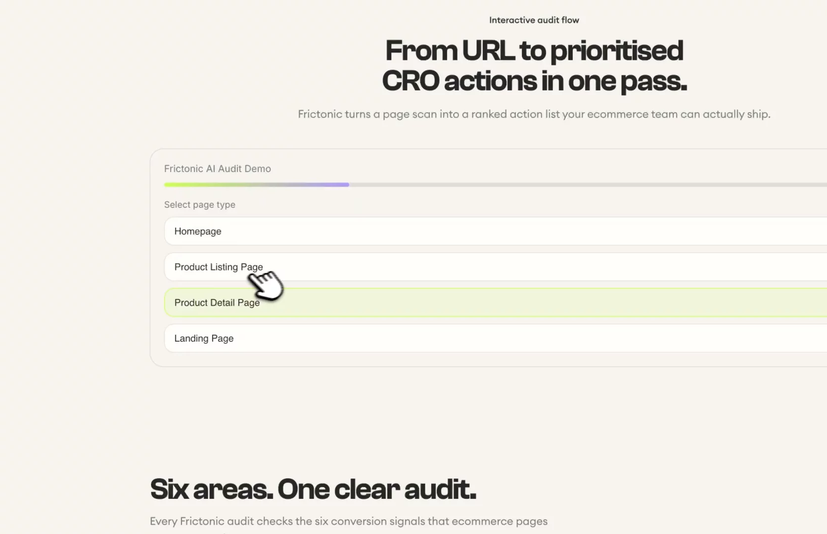 Frictonic UX Audit
