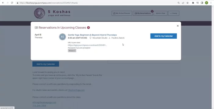 Video #3: How To Sign Up For Classes & Cancel Class Reservations 