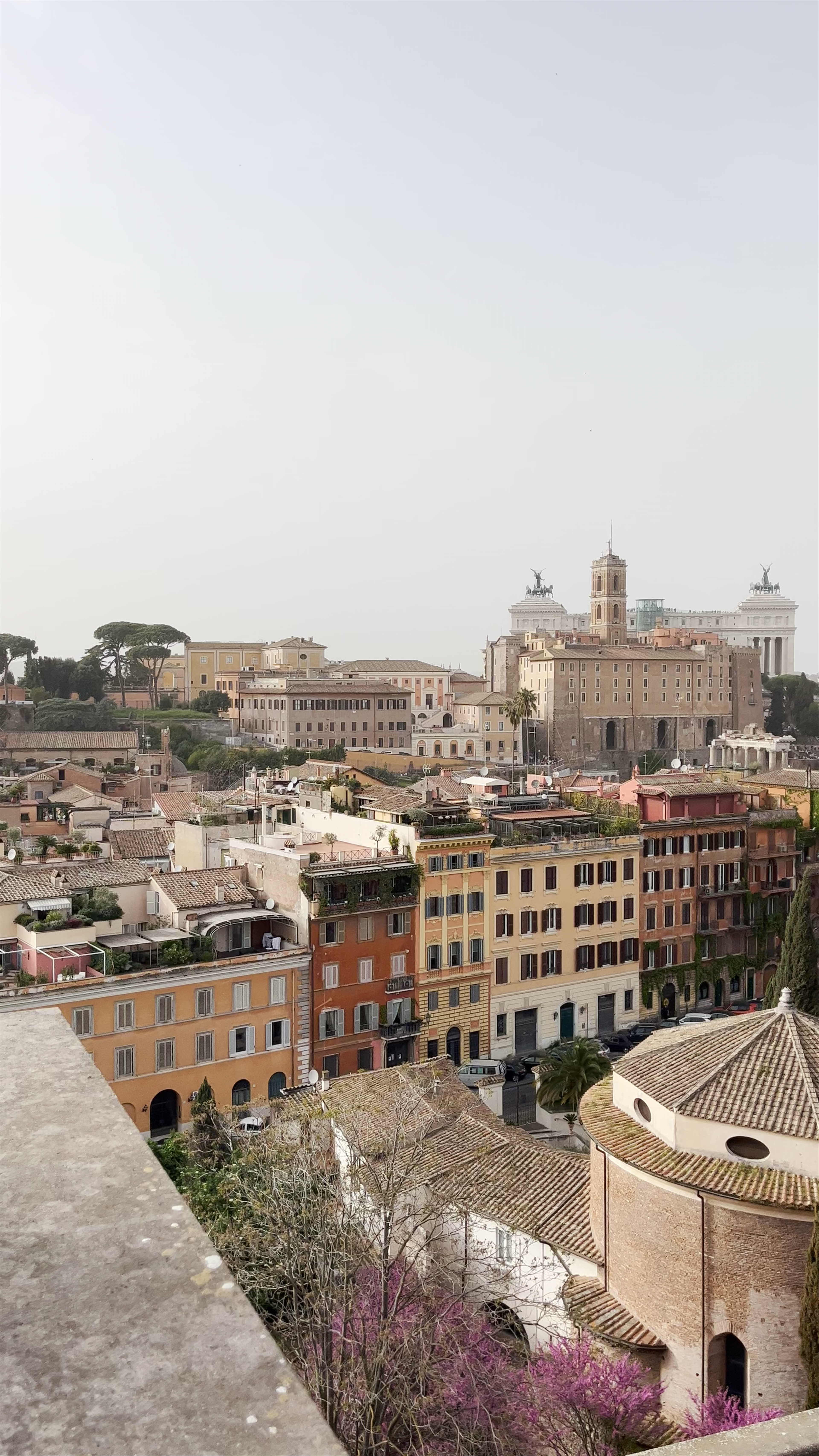Historic Panorama from Strada con Tabernae in Rome