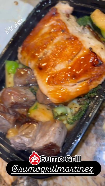 Sumo Grill - Uber Eats: Hibachi Steak & Salmon Combo Plate - Teppanyaki Near Me - Martinez, California