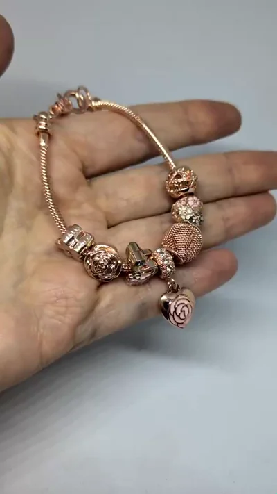 Rose Gold Charm Bracelet