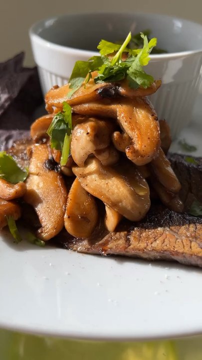 La Pasta - Sautéed shiitake mushrooms and served with carne asada and homemade pico de gallo - Pasta Shops Near Me - Seattle, Washington
