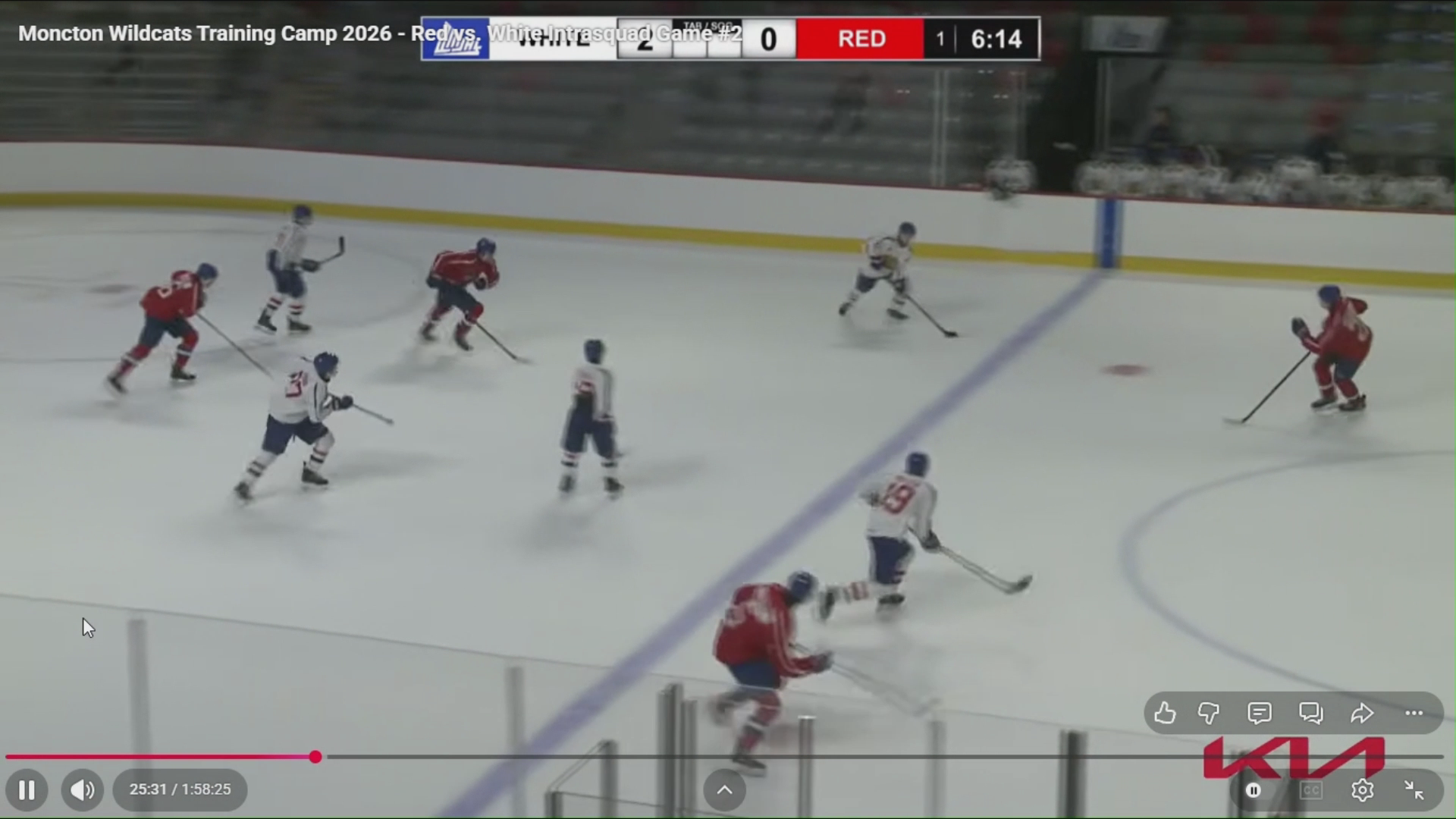 #26 - Thomas Aubin: Precise Saucer Pass off the Rush | Moncton Wildcats Training Camp 2026 Red vs. White Intrasquad