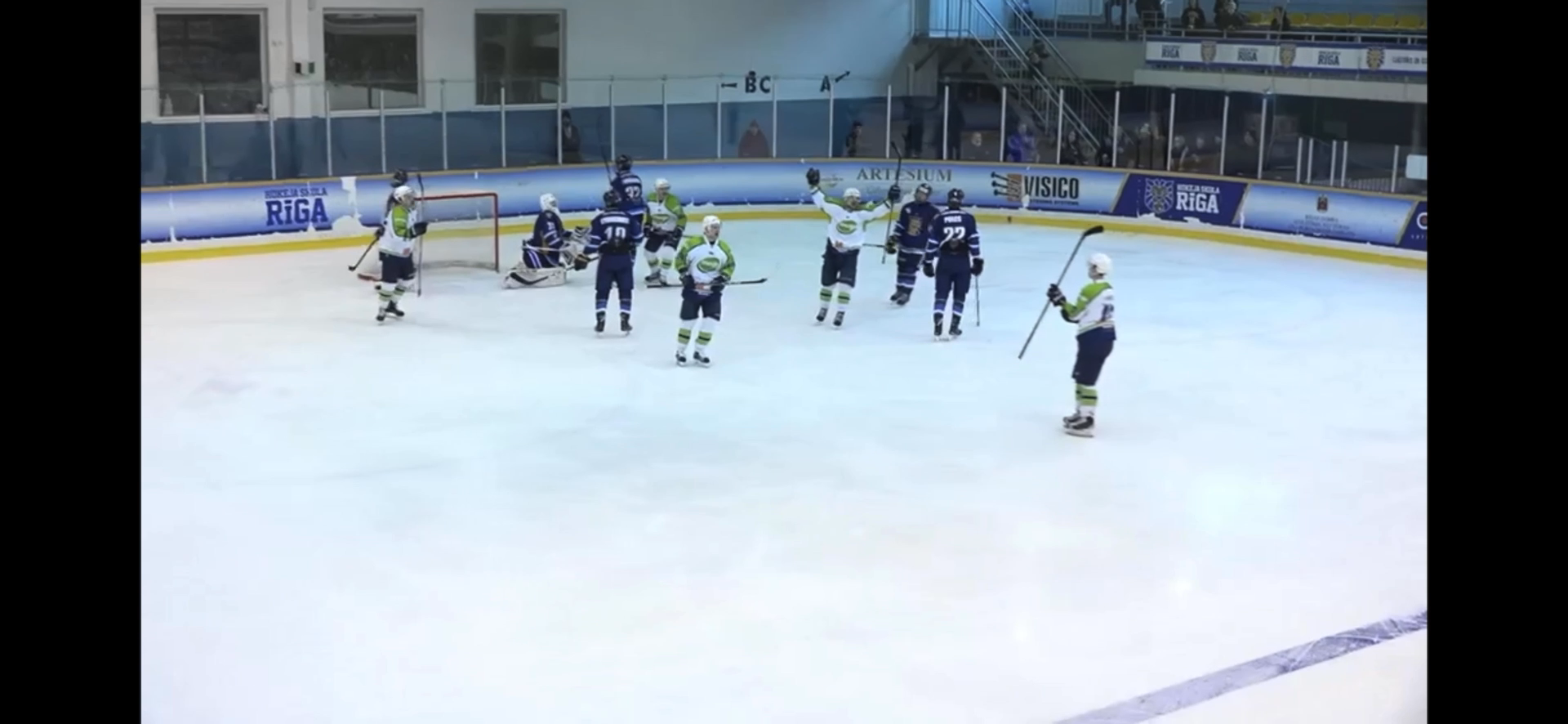 Kaspars Alekss Krustiņš: Unstoppable Highlights with HK Mogo - HS Rīga, scores Artūrs Šilovs defended net with slap shot.