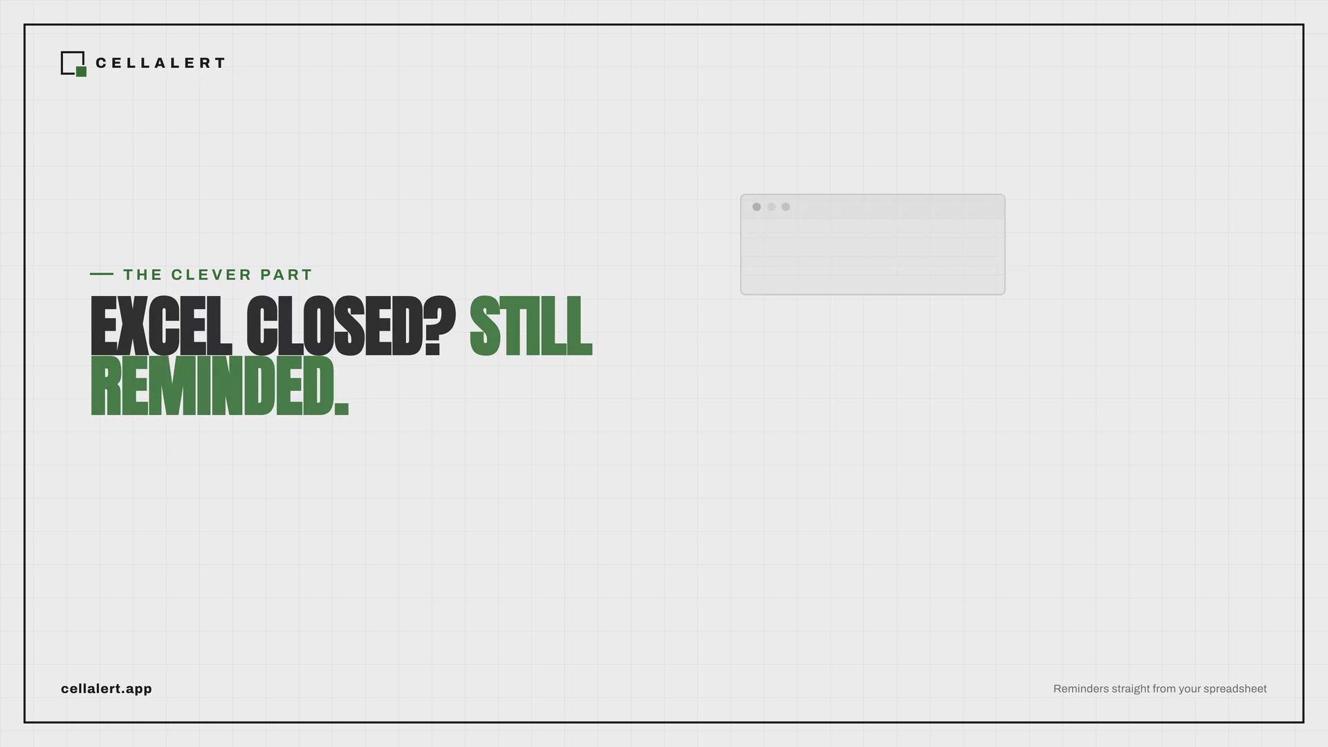 CellAlert — Never miss a deadline again image 1