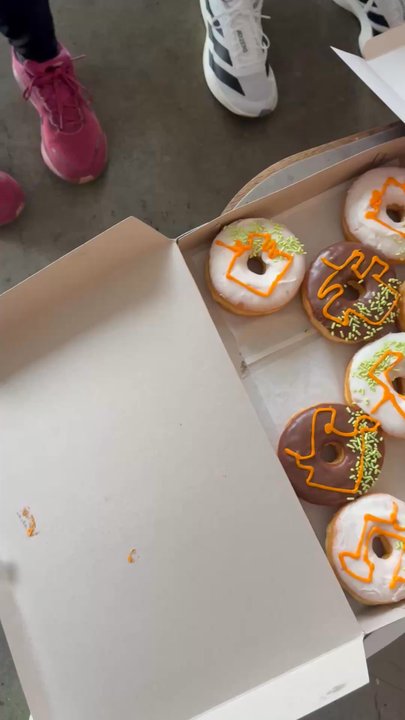 Dough Boy's Donuts - Look how gorgeous all the Strava themed donuts were - Donuts Near Me - Dublin, California
