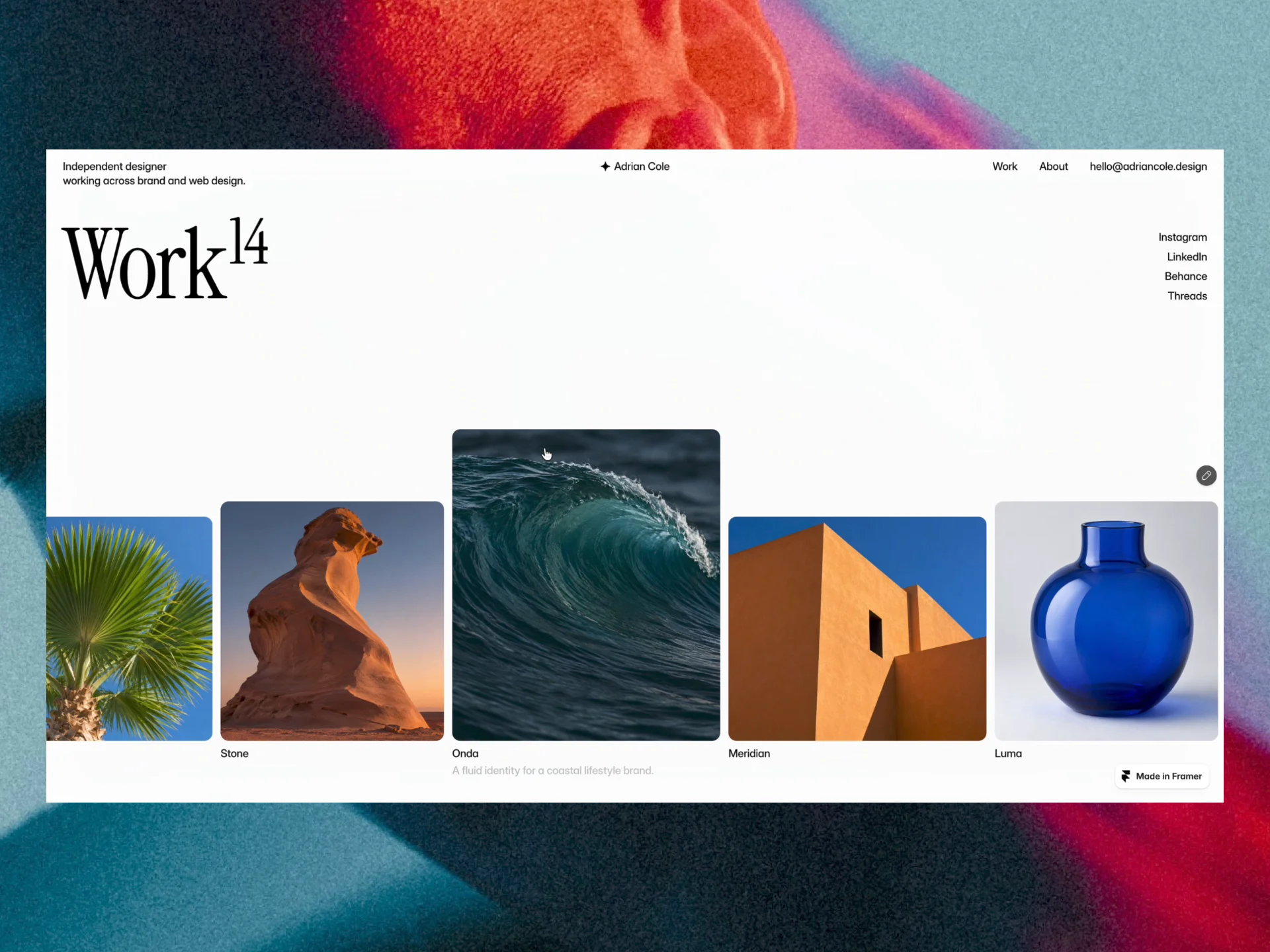 Adrian Cole Folio