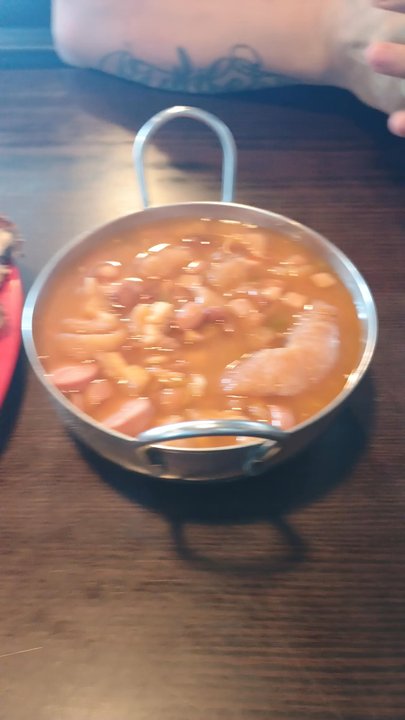 Don Carbon - Our spread for lunch. Charro beans, chicken, rice, tortillas. - Mexican Near Me - El Paso, Texas