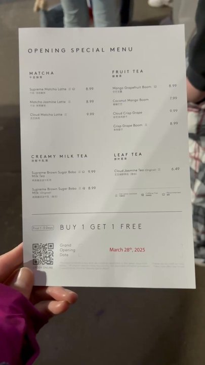 Heytea - Grand opening menu - Bubble Tea Near Me - Toronto, Ontario