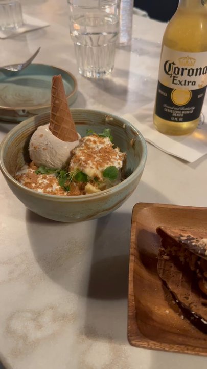Lolas Longmeadow - Desert, Choco taco, and tres leche cake w/ cinnamon gelato - Mexican Near Me - Longmeadow, Massachusetts