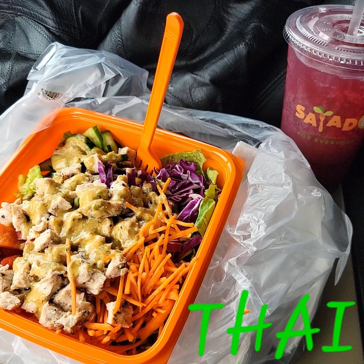 Salad and Go - Great Thai Salad w/ grilled chicken breast. The Thai dressing is perfectly perky, not spicy. - Salad Near Me - Rockwall, Texas