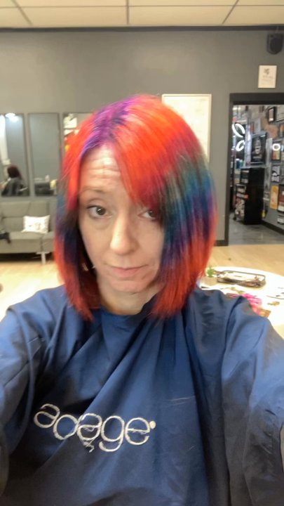 Do Or Dye Salon - Prism hair dye and a lob - Hair Stylists Near Me - Deer Park, Texas
