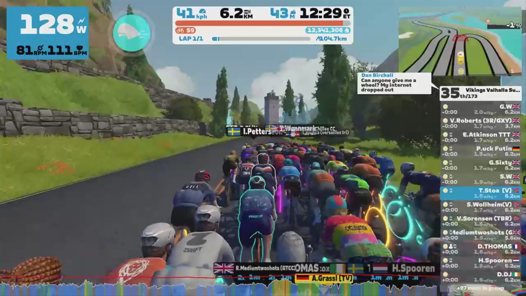 Zwift - Group Ride: Vikings Valhalla Sunday Skaal ride (D) on The Mega Pretzel in Watopia