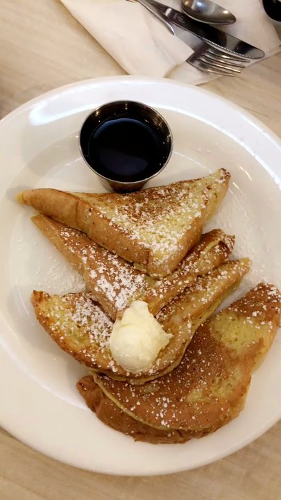 Old European - French toast with German potato pancakes ! Traditional goulash and banana pecan French toast !! - Breakfast & Brunch Near Me - Spokane, Washington