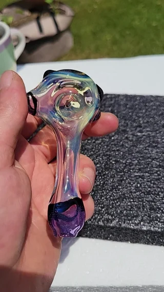 Preview pic of Purple lollipop,  silver fume and galaxy spoon