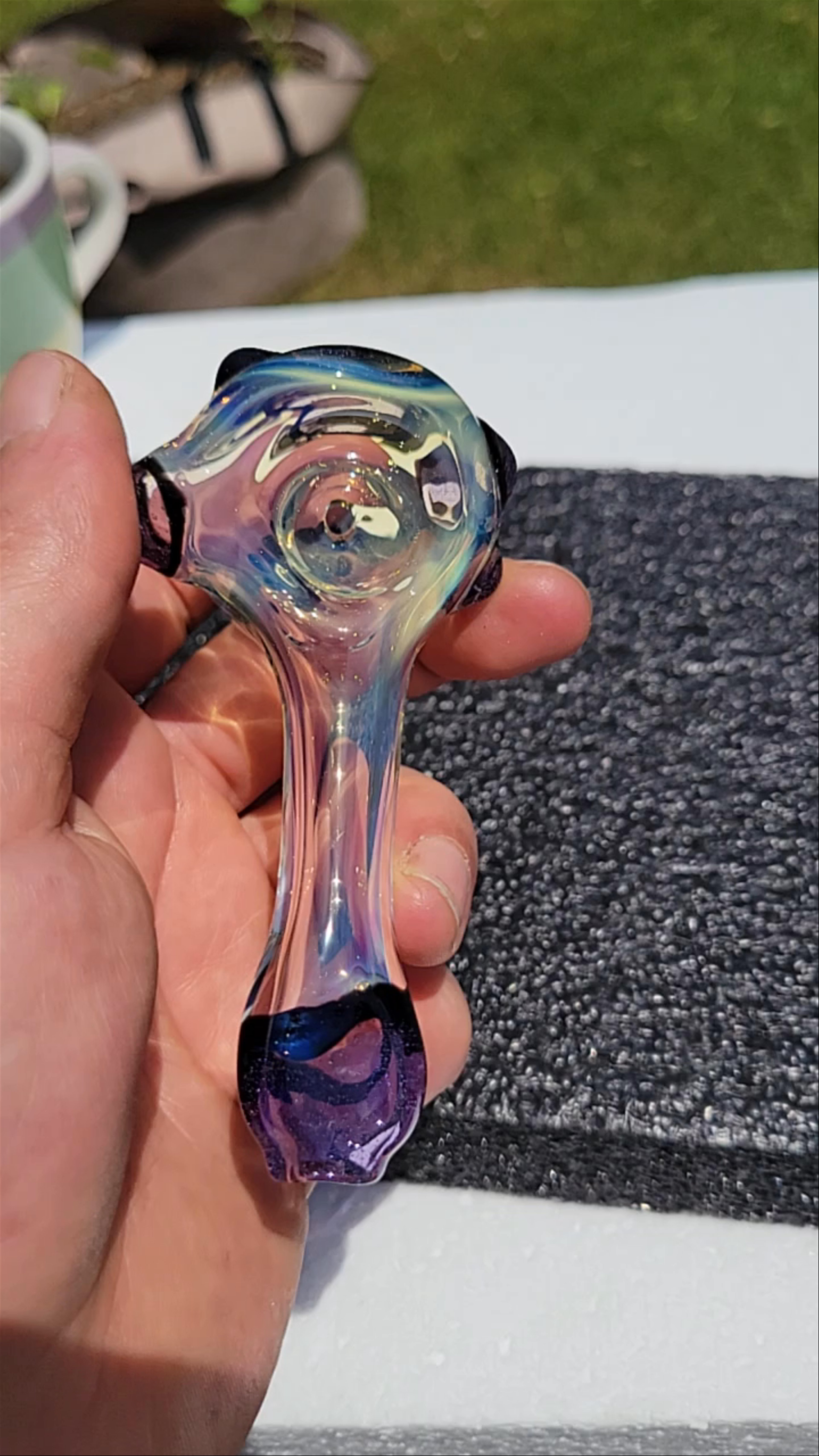 Preview pic of Purple lollipop,  silver fume and galaxy spoon