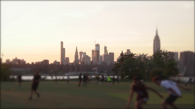 Soccer match with a view