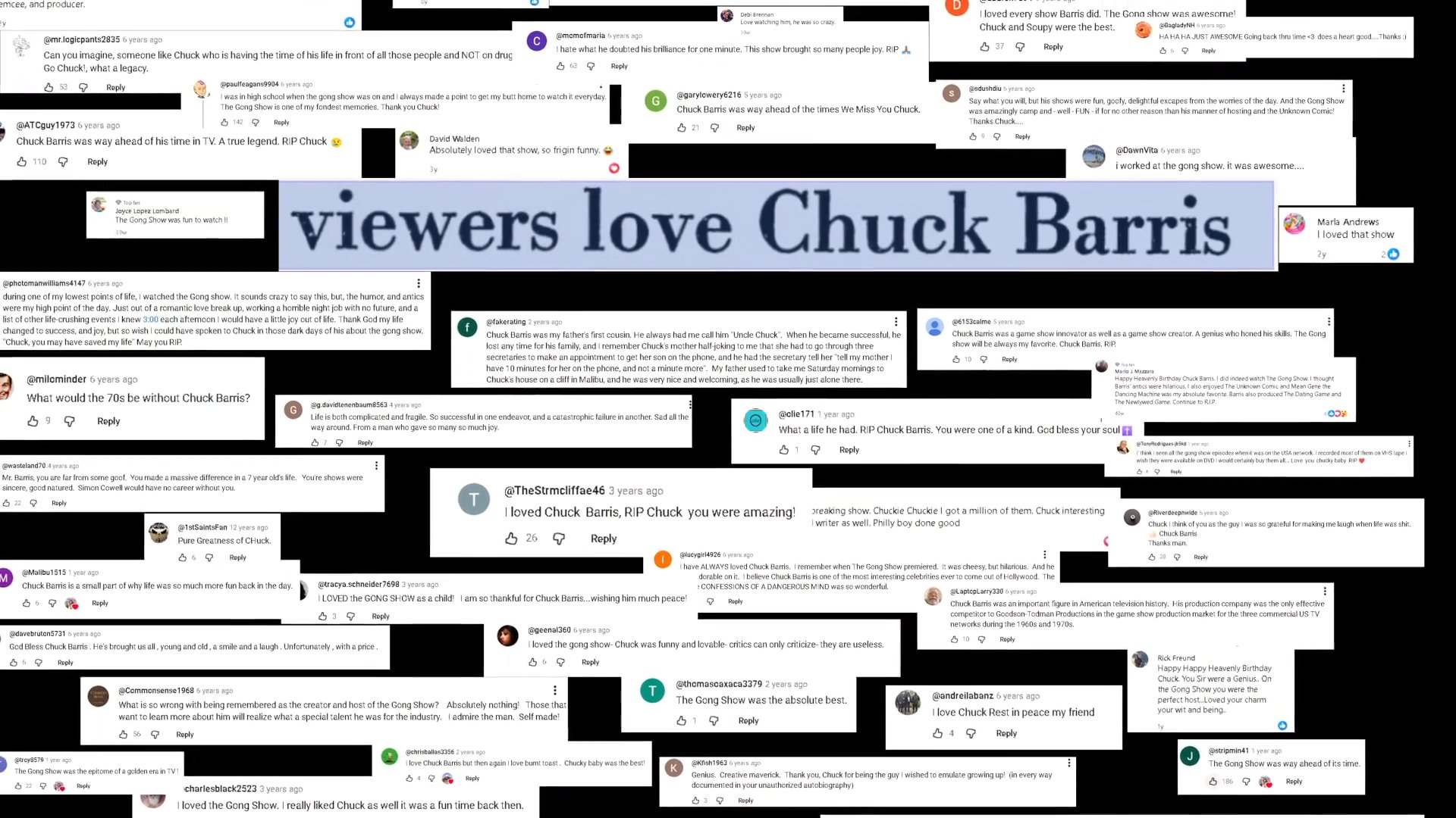 Historical newspaper coverage and modern viewer testimonials reflect on the impact and cultural significance of Chuck Barris and The Gong Show.