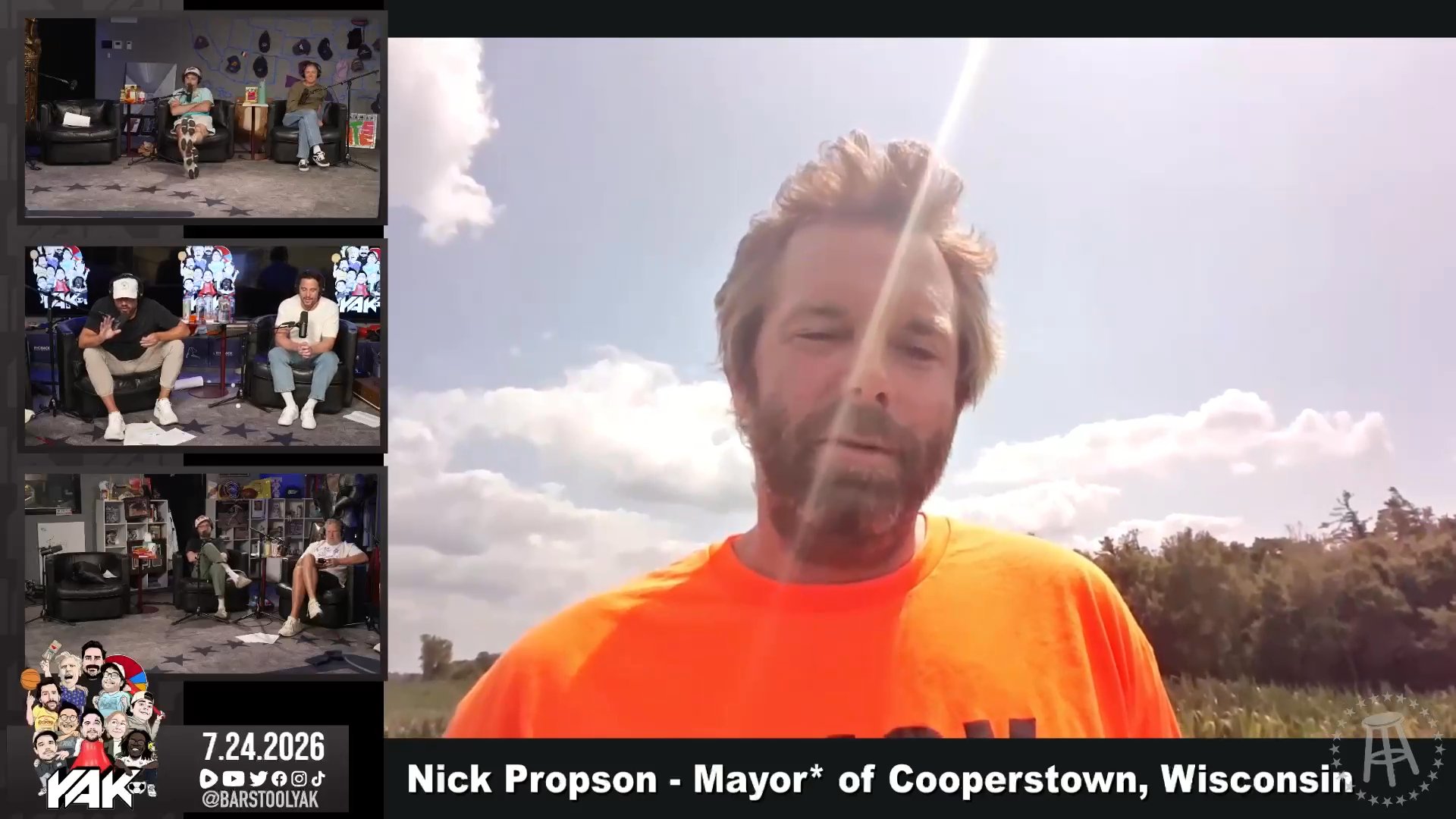 Interviewing America's COOLEST Mayor: Nick Propson of Cooperstown, Wisconsin: Fri Jul 24, 2026