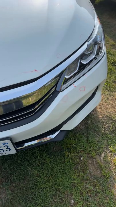 Flow Collision Center - Dry erased all the trash and the gap between hood and fender and the bottom fender smashed into bumper to make it fit - Mobile Dent Repair Near Me - Charlottesville, Virginia