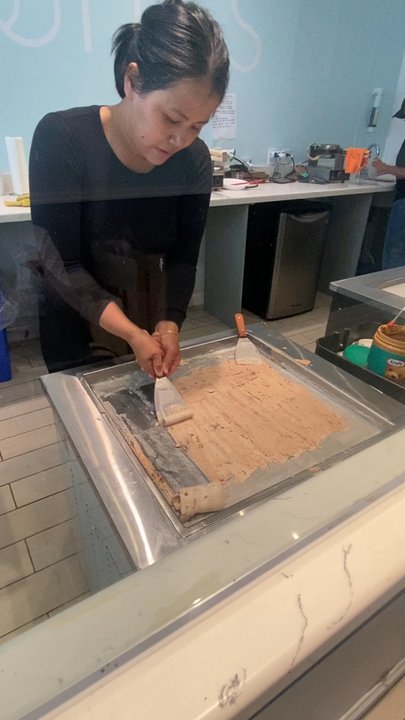 Arctic Bites - Making the rolled ice cream - Ice Cream & Frozen Yogurt Near Me - Toronto, Ontario