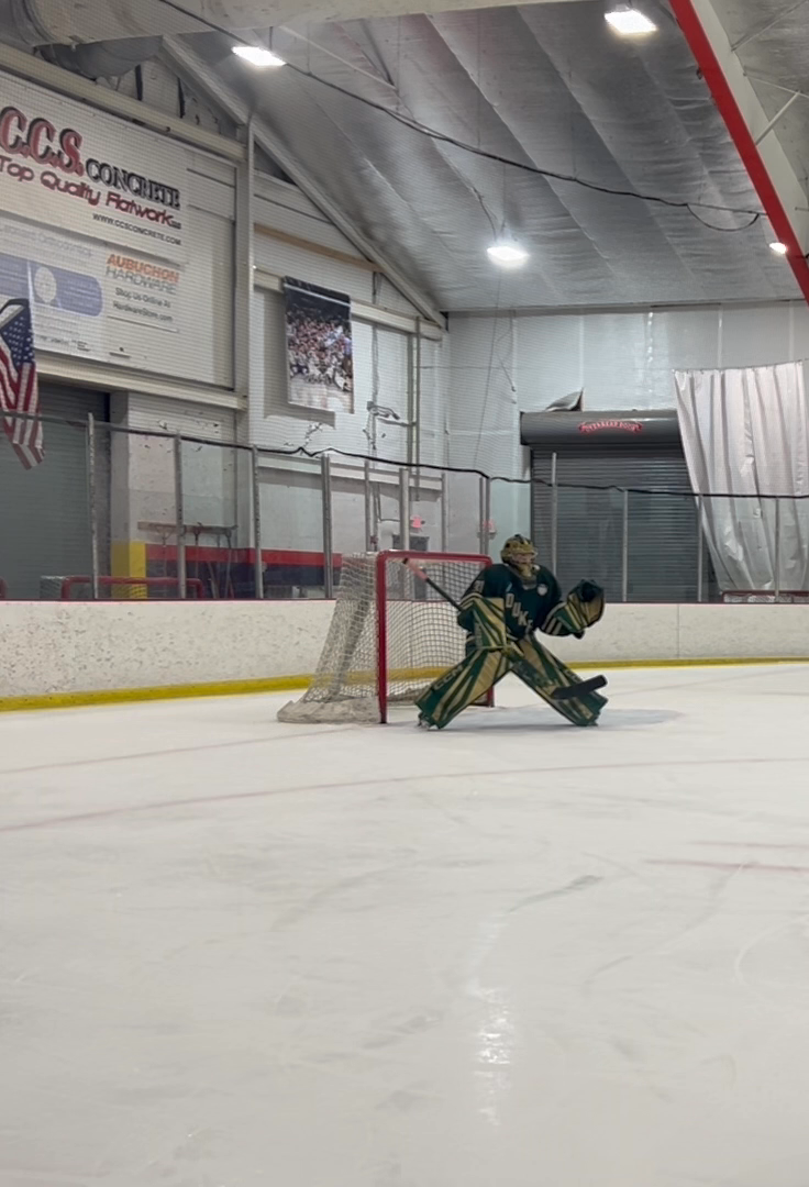 Parker Ross: Save on High Bounce Off Glass | Boston Hockey Academy 14U AAA