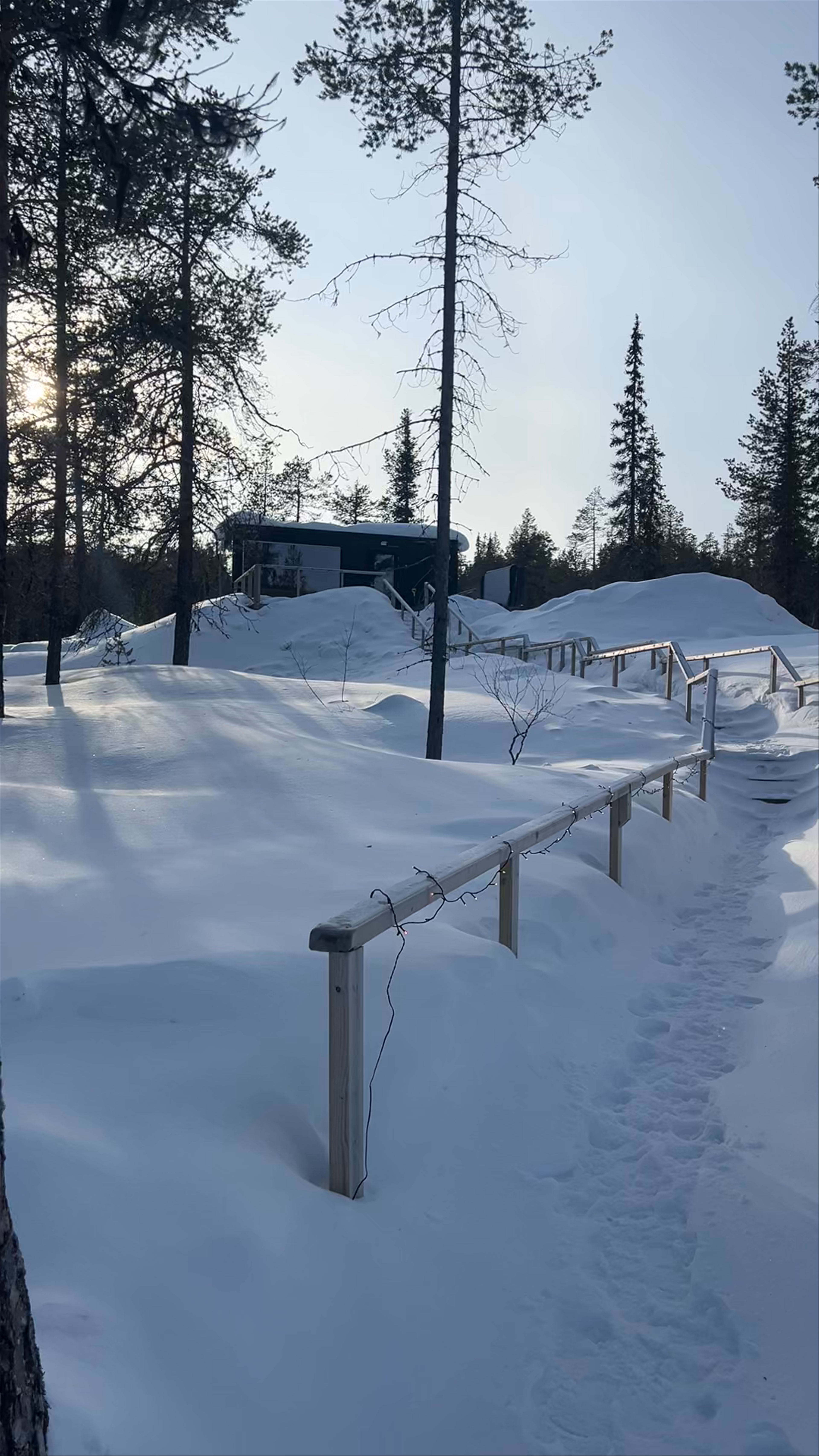 Serene Winter Escape: Finnish Sauna in Helsinki's Snowy Wilderness